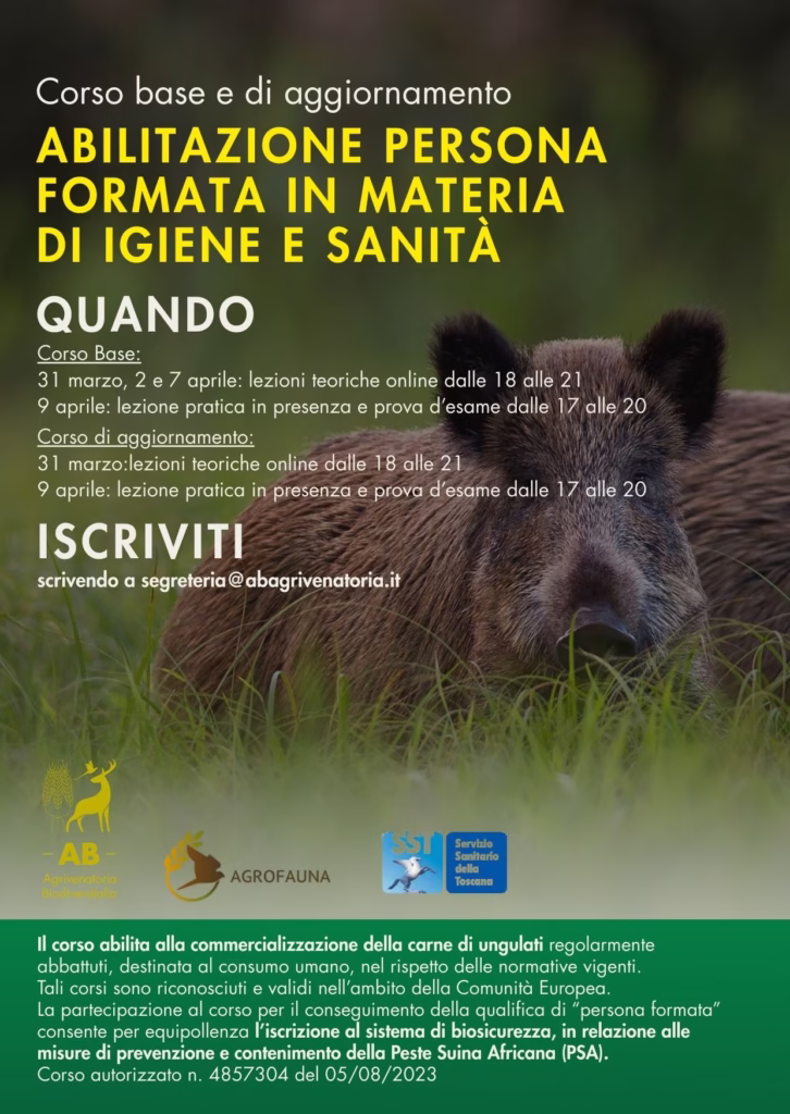 AB lancia un corso per "Persona Formata" e biosicurezza per il contenimento della PSA